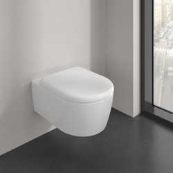 Pakabinamas unitazas Villeroy&Boch Skyla, TwistFlush E3, CeramicPlus, su dangčiu Soft-Close