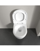 Pakabinamas unitazas Villeroy&Boch Skyla, TwistFlush E3, CeramicPlus, su dangčiu Soft-Close