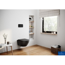 Unitazo sėdynė su dangčiu Villeroy&Boch Subway 3.0, CeramicPlus, Pure Black, Soft-Close