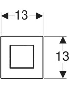 Pisuaro nuleidimo mygtukas Geberit Type01 Square, baltas