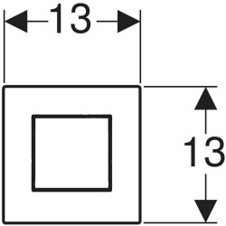 Pisuaro nuleidimo mygtukas Geberit Type01 Square, baltas