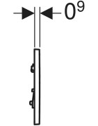 Pisuaro nuleidimo mygtukas Geberit Type01 Square, baltas