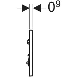 Pisuaro nuleidimo mygtukas Geberit Type01 Square, baltas