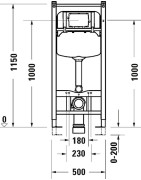 Rėmas unitazui Duravit DuraSystem Basic, 115 cm