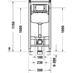 Rėmas unitazui Duravit DuraSystem Basic, 115 cm