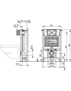 Rėmas unitazui Alcadrain AM101/1120 Sádromodul, 1120 mm