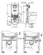 Rėmas unitazui Grohe Rapid SLX 3in1, S dydžio mygtukui, su tvirtinimo elementais ir tarpine
