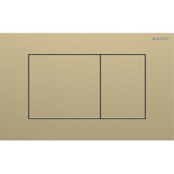 WC mygtukas Geberit Sigma40 Square, šveistas žalvario spalvos, lengvai valomas sluoksnis