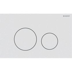 WC mygtukas Geberit Sigma40 Round, matinė balta, lengvai valomas paviršius