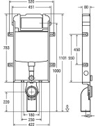 Potinkinis WC bakelis Viega Prevista Pure, 8 cm, mūrijamas