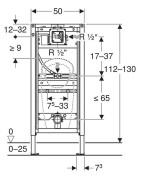Pisuaro rėmas Geberit Duofix, universalus, 112-130 cm