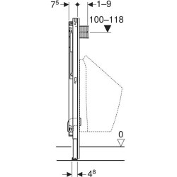 Pisuaro rėmas Geberit Duofix, universalus, 112-130 cm