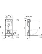 Rėmas unitazui Laufen su bakeliu, Dual Flush 6/3 l (iki 4.5/3 l)