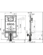 Rėmas unitazui Alcadrain AM1101/1200 Sádromodul Slim, 1200 mm