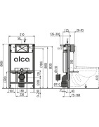 Rėmas unitazui Alcadrain AM101/850 Sádromodul, 850 mm, pažemintas