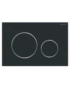 WC mygtukas Geberit Sigma20 Round, juoda matinė / chromas