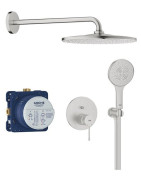 Potinkinė dušo sistema Grohe su Rainshower Mono 310 dušo galva ir potinkine dalimi, nerūdijančio plieno spalva