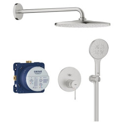 Potinkinė dušo sistema Grohe su Rainshower Mono 310 dušo galva ir potinkine dalimi, nerūdijančio plieno spalva