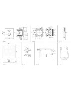 Potinkinė termostatinė dušo sistema Ideal Standard Ceratherm C100, 7 dalys