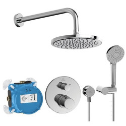 Potinkinio dušo komplektas Ideal Standard Ceratherm 100, Ø 200 mm dušo galva, 3 srovių rankinis dušas, chromas