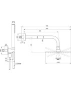 Potinkinio dušo komplektas Ideal Standard Ceratherm be maišytuvo, 200 x 200 mm dušo galva, juoda matinė