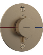 Dekoratyvinė dalis potinkiniam termostatiniam dušo maišytuvui Hansgrohe ShowerSelect Comfort S, 2 funkcijos, brushed bronze