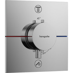 Dekoratyvinė dalis potinkiniam termostatiniam dušo maišytuvui Hansgrohe ShowerSelect Comfort E, 2 funkcijos, chromas