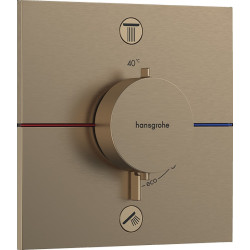 Dekoratyvinė dalis potinkiniam termostatiniam dušo maišytuvui Hansgrohe ShowerSelect Comfort E, 2 funkcijos, brushed bronze