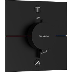 Dekoratyvinė dalis potinkiniam termostatiniam maišytuvui Hansgrohe ShowerSelect Comfort E, 2 funkcijos, EN 1717, juoda matinė