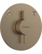 Dekoratyvinė dalis potinkiniam vonios / dušo maišytuvui Hansgrohe DuoTurn S, 2 funkcijos, brushed bronze