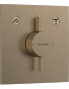 Dekoratyvinė dalis potinkiniam vonios / dušo maišytuvui Hansgrohe DuoTurn E, 2 funkcijos, brushed bronze