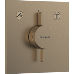 Dekoratyvinė dalis potinkiniam vonios / dušo maišytuvui Hansgrohe DuoTurn E, 2 funkcijos, brushed bronze