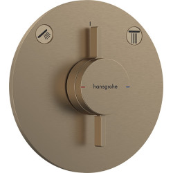 Dekoratyvinė dalis potinkiniam dušo maišytuvui Hansgrohe DuoTurn S, 1 funkcija, brushed bronze