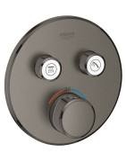 Dekoratyvinė dalis potinkiniam termostatiniam dušo maišytuvui Grohe Grohtherm SmartControl, 2 funkcijos, brushed hard graphite