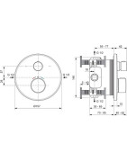 Dekoratyvinė dalis potinkiniam termostatiniam vonios / dušo maišytuvui Ideal Standard Ceratherm T100, brushed gold