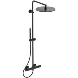 Termostatinė dušo sistema Ideal Standard Ceratherm T125, Ø 300 mm dušo galva, juoda matinė