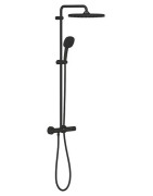 Termostatinė dušo sistema Grohe Tempesta System 250 Cube, juoda matinė