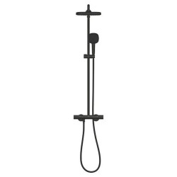 Termostatinė dušo sistema Grohe Tempesta System 250 Cube, juoda matinė