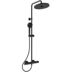 Termostatinė dušo sistema Ideal Standard Ceratherm T25+, Ø 260 mm dušo galva, juoda matinė