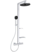 Termostatinė dušo sistema Ideal Standard Alu+, 260 mm dušo galva, sidabrinė (Silver)