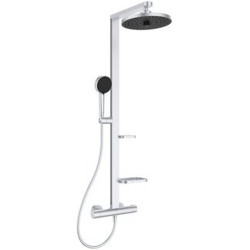 Termostatinė dušo sistema Ideal Standard Alu+, 260 mm dušo galva, sidabrinė (Silver)