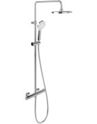 Termostatinė dušo sistema Villeroy&Boch Universal, 230 mm dušo galva, chromas