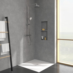 Termostatinė dušo sistema Villeroy&Boch Universal, 230 mm dušo galva, chromas