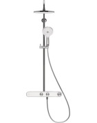 Termostatinė dušo sistema Duravit Shelf 1050 su lentyna, balta / chromas
