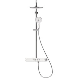 Termostatinė dušo sistema Duravit Shelf 1050 su lentyna, balta / chromas