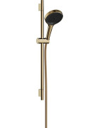 Dušo komplektas Hansgrohe Rainfinity 130 3jet su S Puro stovu 0.65 m, blizgi aukso spalva (Gold Optic)