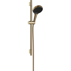 Dušo komplektas Hansgrohe Rainfinity 130 3jet su S Puro stovu 0.65 m, blizgi aukso spalva (Gold Optic)