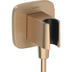 Dušo laikiklis su žarnos jungtimi Hansgrohe Fixfit Q, šlifuotos bronzos spalvos (Brushed Bronze)
