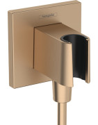 Dušo laikiklis su žarnos jungtimi Hansgrohe Fixfit, šlifuotos bronzos spalvos (Brushed Bronze)