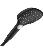 Rankinis dušelis Hansgrohe Raindance Select E 120, 3 srovių, juodas matinis